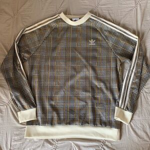 Adidas ED7019 Plaid Crewneck, men’s medium